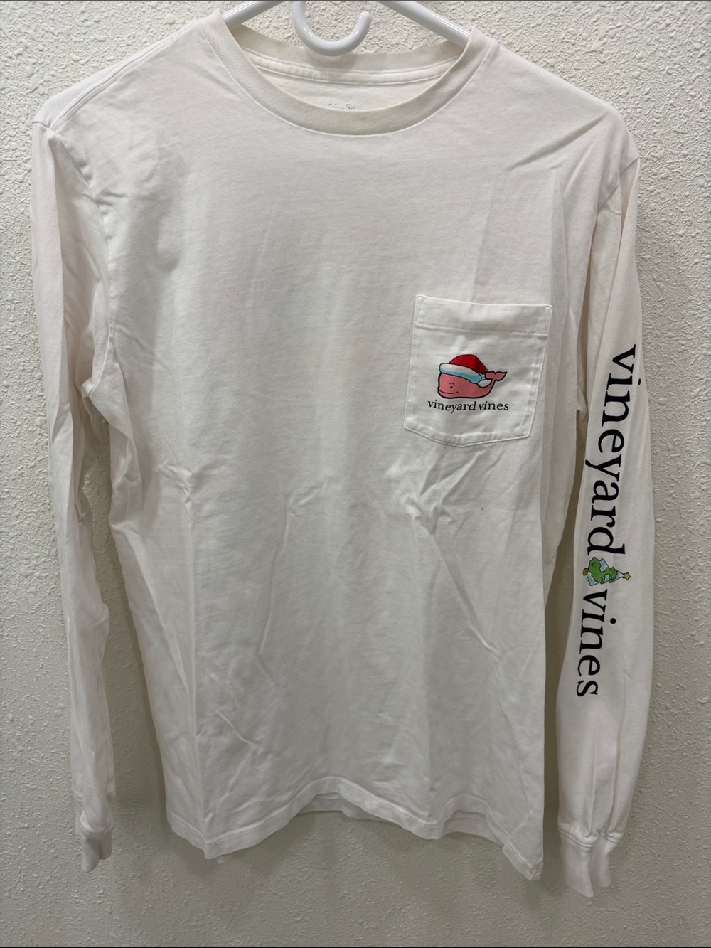 Vineyard Vines White Long-Sleeve Christmas Shirt